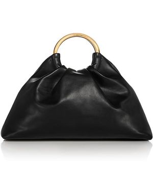 Aqua Hoop Top Handle Bag - Black