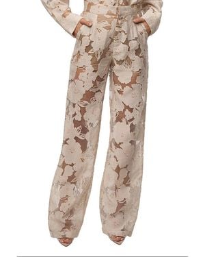 JLUXLABEL Organza Floral Pant - Natural