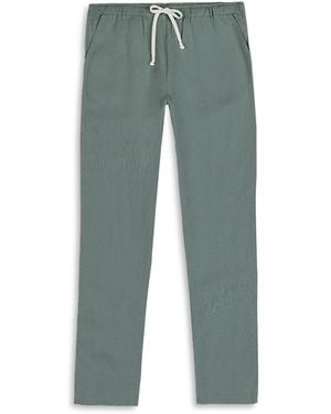 Alex Crane Straight Fit Drawstring Pants - Green