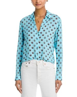 L'Agence Holly Long Sleeve Blouse - Blue