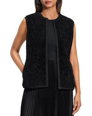 Theory Reversible Shearling Vest - Black
