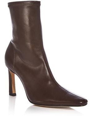 Aqua Saly Zip-Up Ankle Boots - Brown