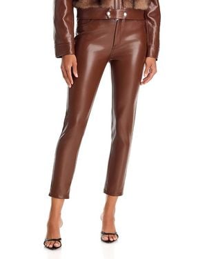 Cinq À Sept Faux Leather Frankie Pants - Brown