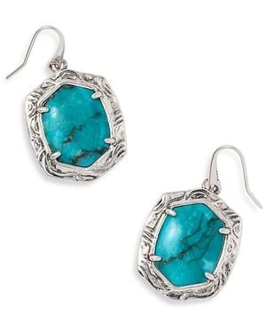 Kendra Scott Daphne Tiger Stripe Openwork Stone Drop Earrings - Blue