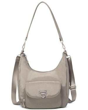 Baggallini Coastal Flip Lock Half Moon Bag - Gray