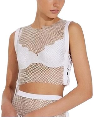 Moeva Alejandra Cover Up Top Resortwear - White