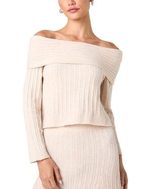 French Connection Lucien Off-The-Shoulder Sweater - Natural