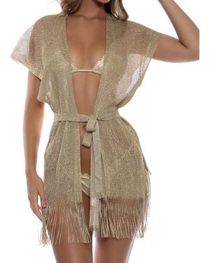 Luli Fama Sunshine Addict Short Caftan Cover-Up - Natural