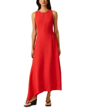 Argent Asymmetrical Dress - Red