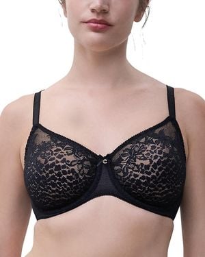 Chantelle Maris Lace Full Coverage Unlined Bra - Black