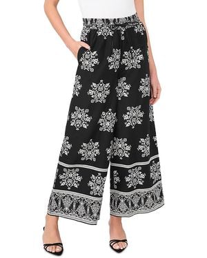 Cece Wide Leg Pull On Pants - Black