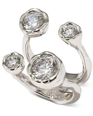 Alexis Asterales Cubic Zirconia Open Ring - White