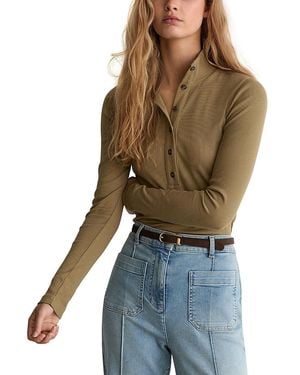 Reiss Ida Cotton Stretch Ribbed Top - Multicolor