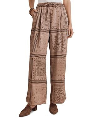 Splendid Valerie Pleated Printed Pants - Natural