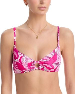 Aqua Swim Ring Bralette Bikini Top - Pink