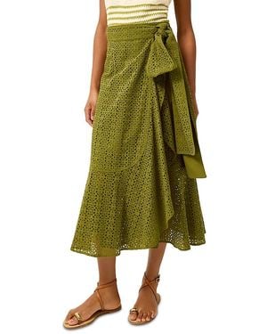 Marie Oliver Teresa Eyelet Skirt - Green