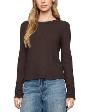 Z Supply Junie Cotton Long Sleeve Tee - Black