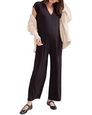 Hatch Collection The Charlotte Maternity Nursing Friendly Jumpsuit - Black