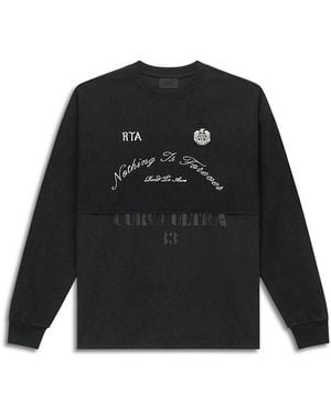 RTA Dario Contrast Panel Sweatshirt - Black