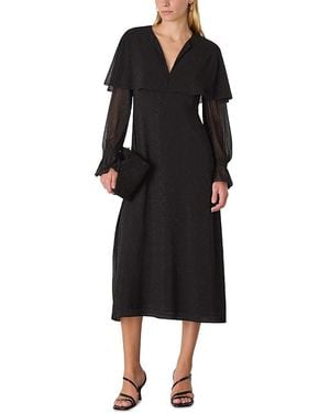 Whistles Cape Midi Dress - Black