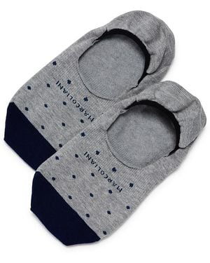 Marcoliani Invitouch Polka Dot No-Show Socks - Gray