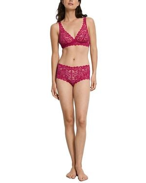 Hanro Luxury Moments Lace Boyshort - Red