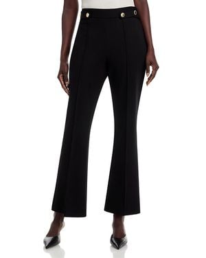 Tahari Flared Leg Pants With Buttons - Black