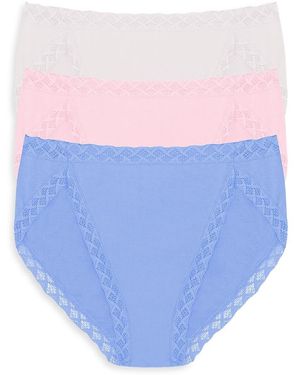 Natori Bliss French Cut Bikinis, Set Of 3 - Blue