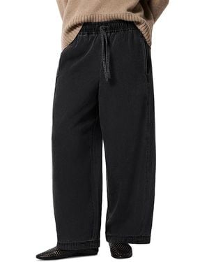 Whistles Petites Casual Denim Barrel Pants - Black