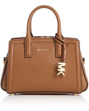 Michael Kors Laila Convertible Leather Crossbody Bag - Brown