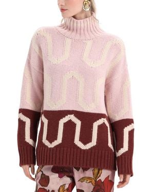 La DoubleJ Comber Turtleneck Jumper - Red