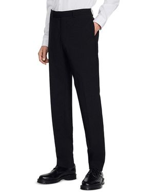 Sandro Solid Slim Fit Suit Pants - Black