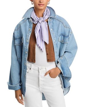 Rag & Bone Gia Silk Scarf - Blue