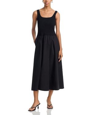 PERFECTWHITETEE Pop Tank Midi Dress - Black