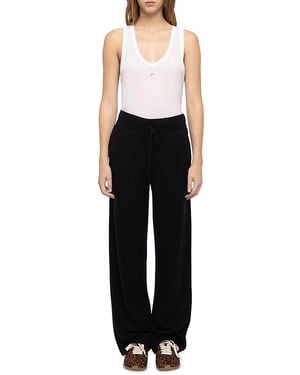 Zadig & Voltaire Parraz Lc Zv Wool & Cashmere Drawstring Pants - Black