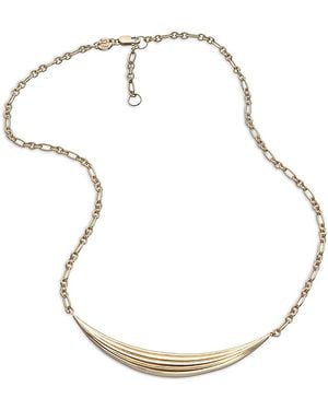 Jennifer Zeuner Nic Textured Statement Necklace, 15-16 - Metallic