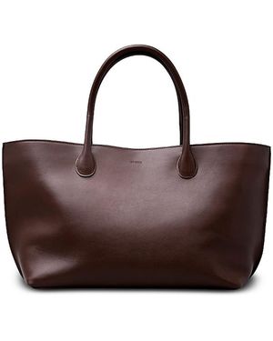 LIE STUDIO Grace Leather Tote - Brown
