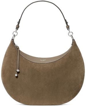 Kate Spade Liv Large Suede Shoulder Bag - Brown