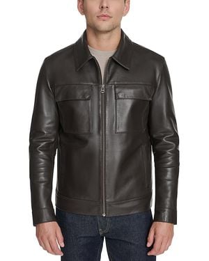 Cole Haan Zip Front Jacket - Black