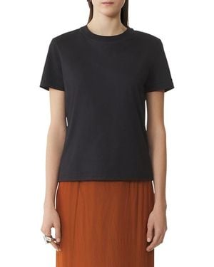 Lanvin Cotton T-Shirt With Ribbon Detail - Black