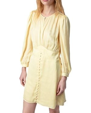 Zadig & Voltaire Rhodri Button Skirt Mini Dress - Natural