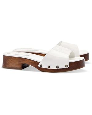 Larroude Zuzi Mule Sandals - White