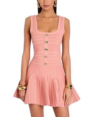 retroféte Brooke Flared Mini Dress - Pink