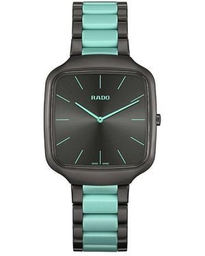 Rado True Square Thinline X Le Corbusier Watch, 37Mm X 43Mm - Green