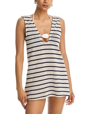 Palmacea Ankara Dress Swim Cover-Up - White