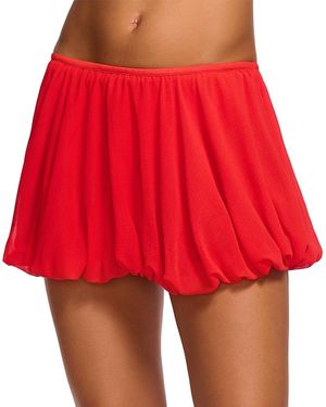 Ramy Brook Maddy Mini Bubble Skirt - Red