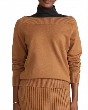 UNIVERSAL STANDARD Plus Noomi Cold Shoulder Sweater - Brown