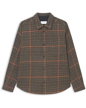 Les Deux Kody Button Front Overshirt - Gray