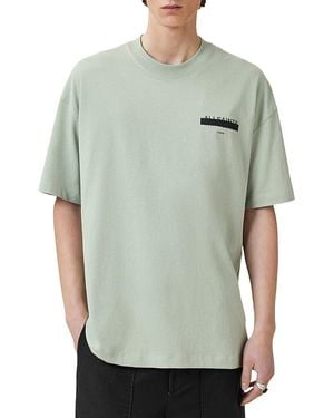 AllSaints Redact Graphic Logo Tee - Green