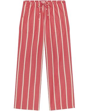 DONNI. The Pop Stripe Drawstring Pants - Red